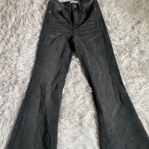 Black Garage Flare Jeans - Size 00